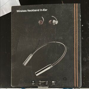 Wireless Neckband In-Ear Headphones - Black